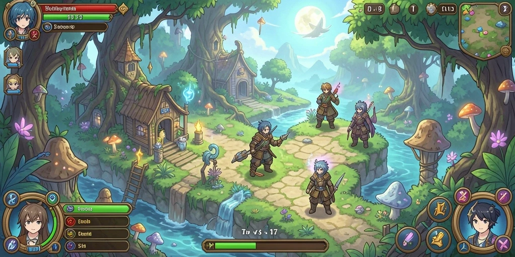 Tangkapan layar dari aksi mendebarkan dalam game.