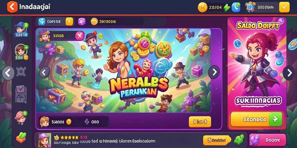 Tampilan awal game yang menarik dan penuh warna.