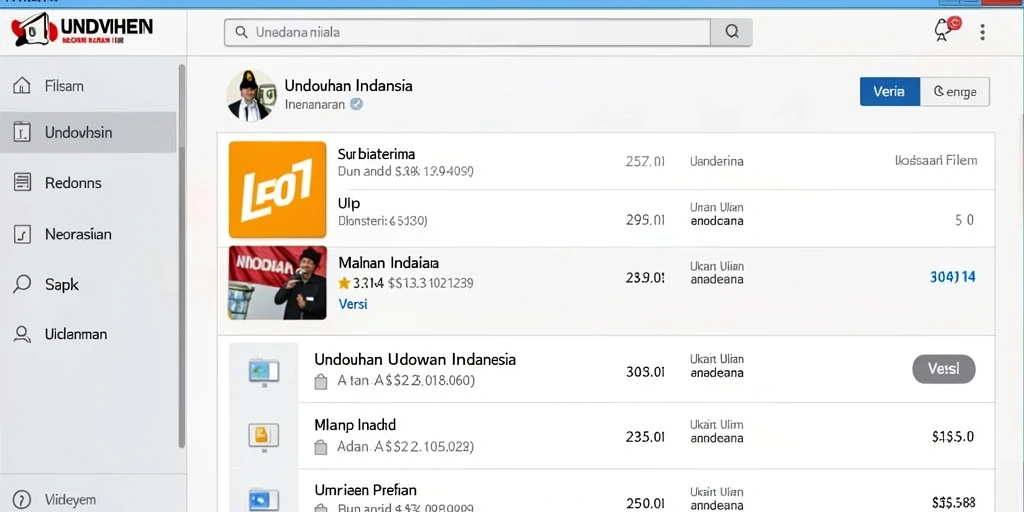 Tampilan menu utama yang menarik dan mudah dinavigasi.